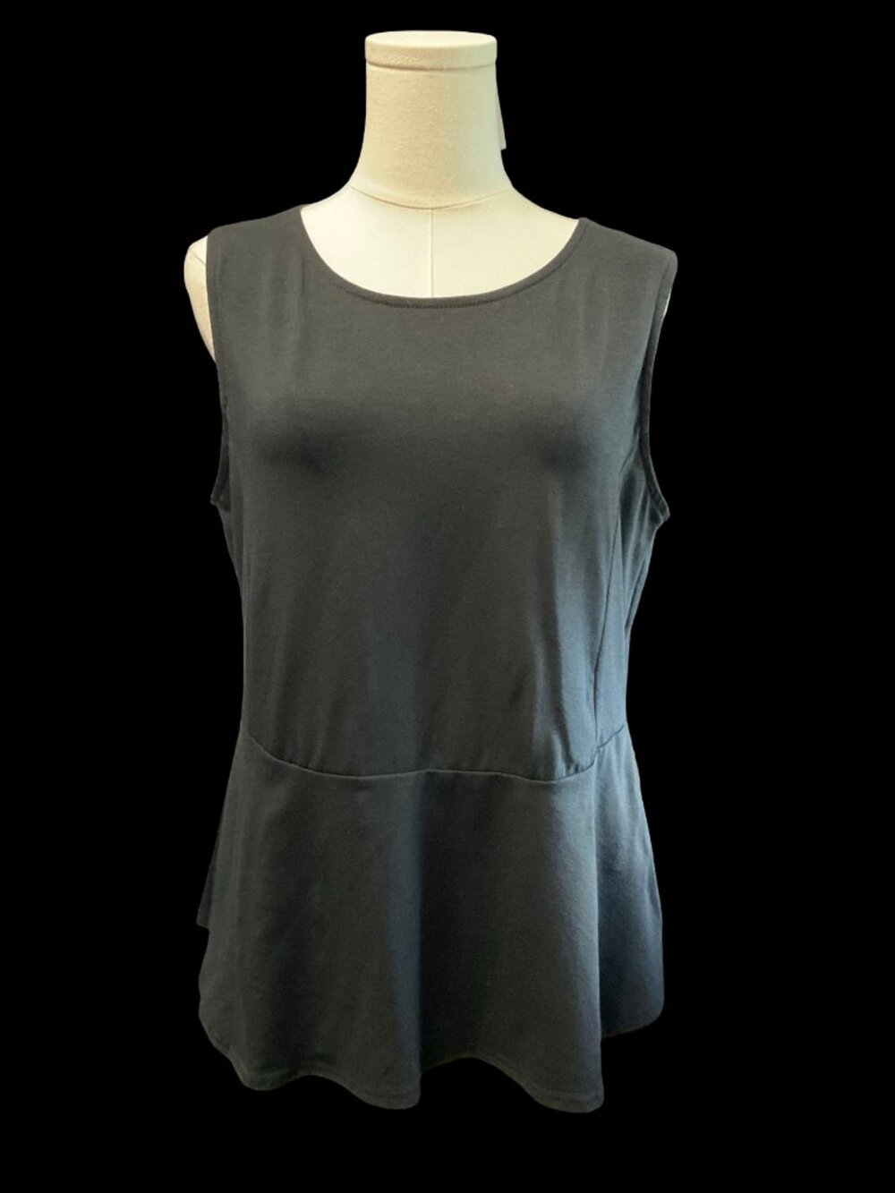 Black Tank Top w/ Peplum